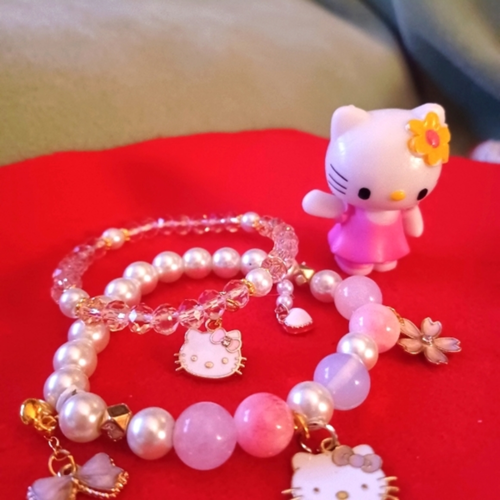 New Sanrio Hello Kitty figure and Bracelets